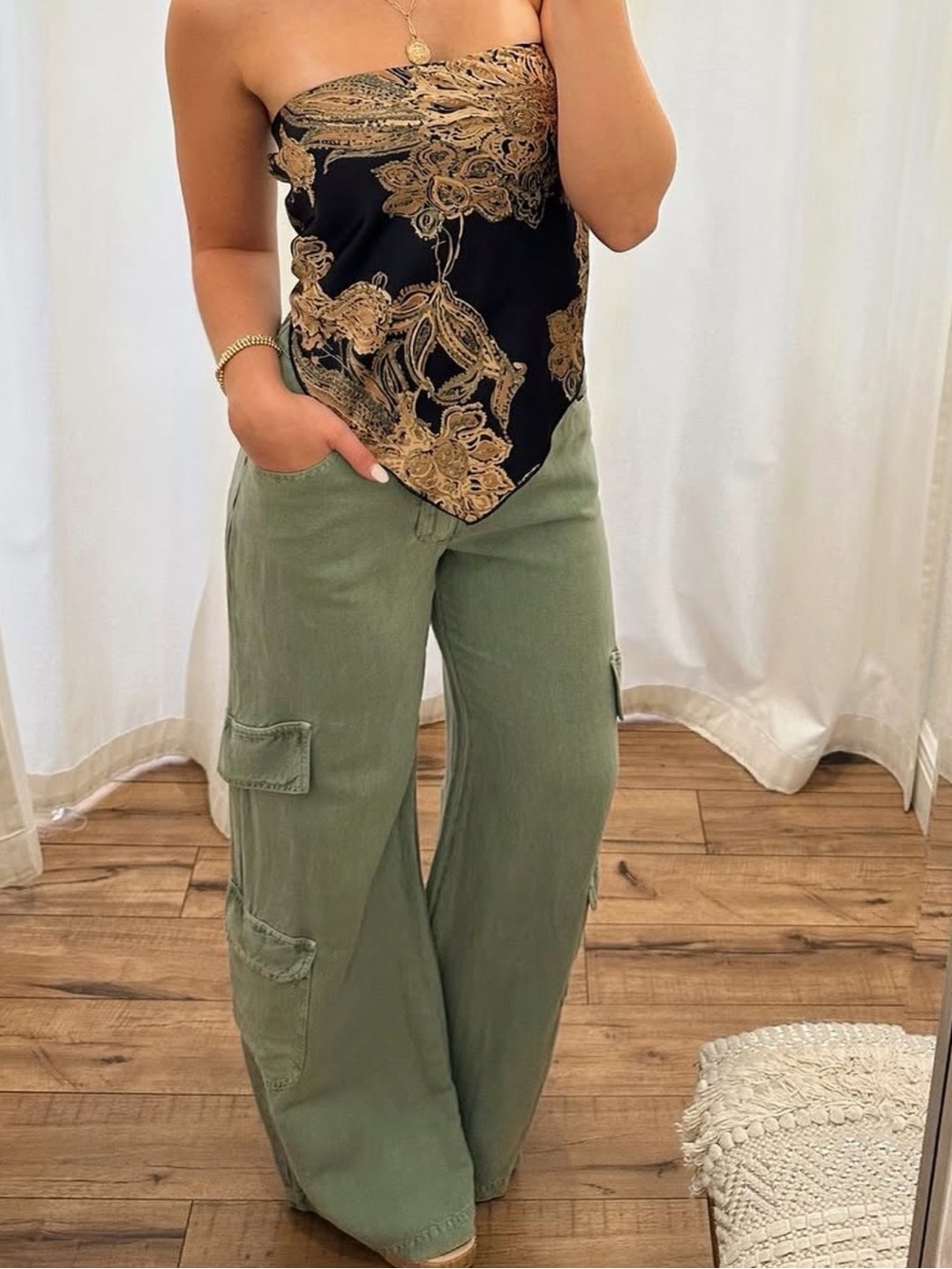 Young Fabulous and Broke green cargo pants